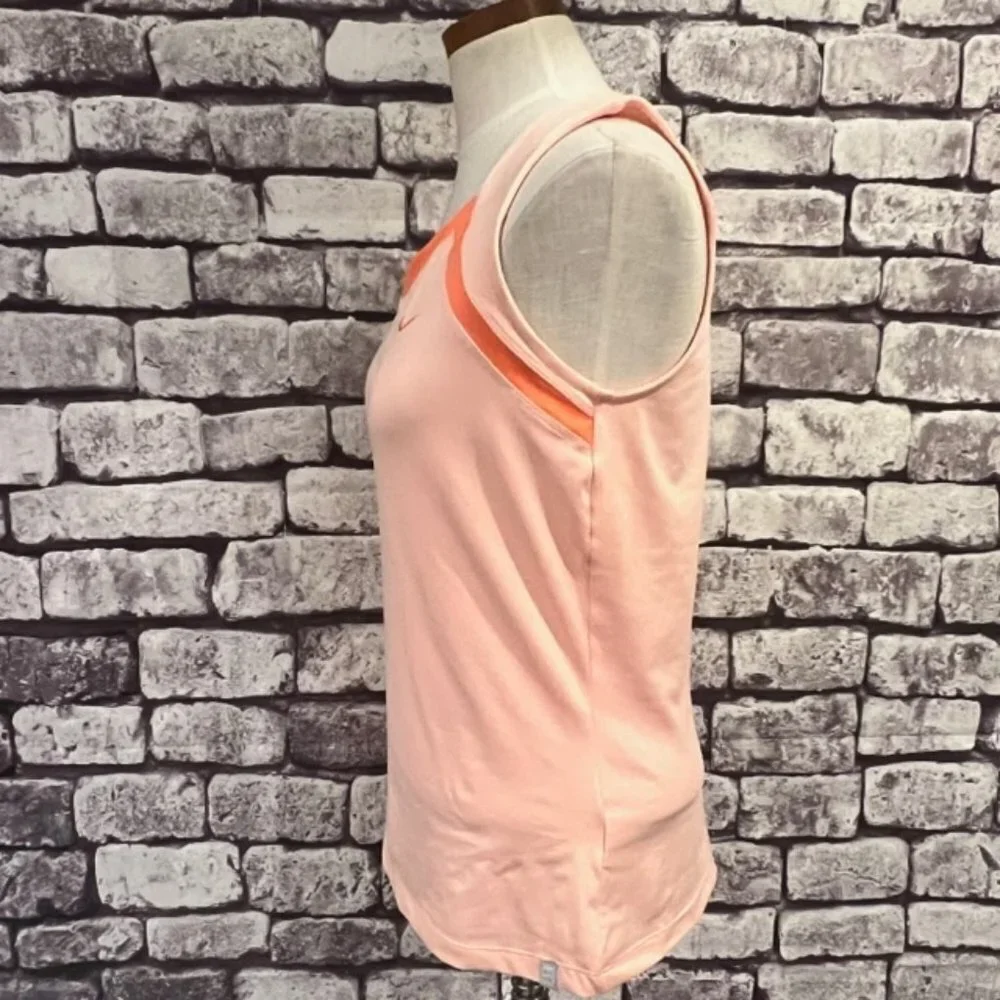 Nike Dri-Fit Pink & Peach Spaghetti Strap Top Size Large